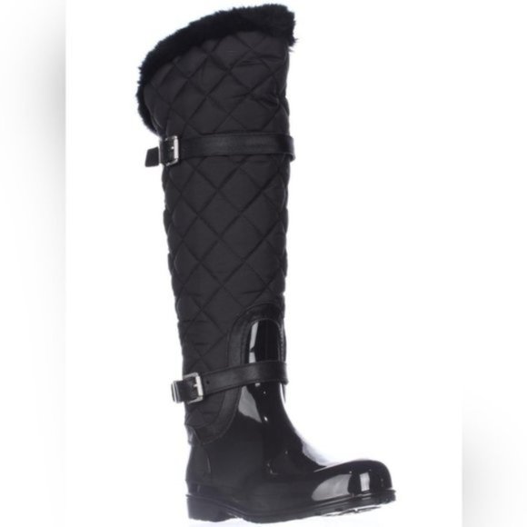 New Michael Kors Quilted Shearling Winter Belted Boots- Size 7- (fits like 8) - Picture 11 of 14